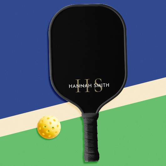 Modern minimalistisch monogram pickleball paddle