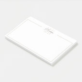 Modern minimalistisch monogram post-it® notes (Schuin)
