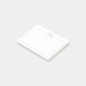 Modern minimalistisch monogram post-it® notes (Schuin)