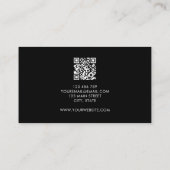 Modern minimalistisch monogram QR Code Professiona Visitekaartje (Achterkant)