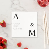Modern Minimalistisch Monogram Servet (Insitu)