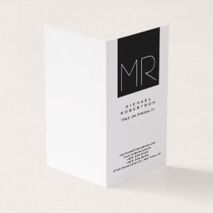 Modern minimalistisch monogram visitekaartjes