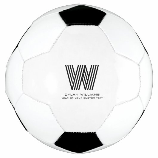 Modern minimalistisch monogram Voetbal (Voorkant)