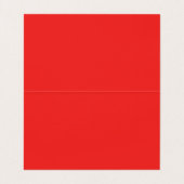 Modern minimalistisch Monogram White Red Folded Visitekaartjes (Binnenkant ongevouwen)