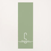 Modern minimalistisch monogram yogamat (Voorkant)