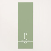 Modern minimalistisch monogram yogamat (Achterkant)