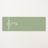 Modern minimalistisch monogram yogamat (Voorkant (horizontaal))