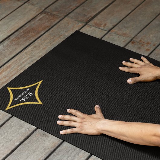 Modern minimalistisch monogram yogamat