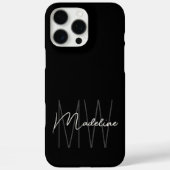 Modern minimalistisch monogram zwart Case-Mate iPhone case (Achterkant)