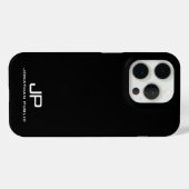 Modern minimalistisch monogram zwart-wit Case-Mate iPhone case (Achterkant (horizontaal))