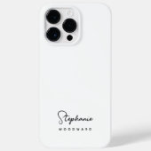 Modern minimalistisch monogram zwart-wit Case-Mate iPhone case (Achterkant)