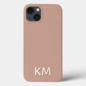 Modern minimalistisch neutraal monogram Case-Mate iPhone case (Achterkant)