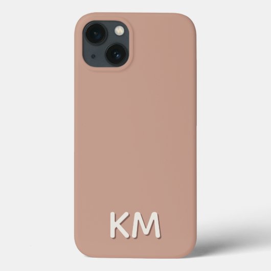 Modern minimalistisch neutraal monogram Case-Mate iPhone case (Achterkant)