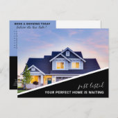 Modern minimalistisch onroerend goed Briefkaart - (Voorkant / Achterkant)