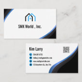 Modern minimalistisch onroerend goed visitekaartje (Voorkant / Achterkant)