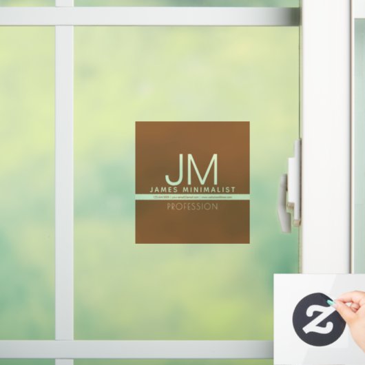 Modern minimalistisch ontwerp | Bruin en transpara Raamsticker (Huis)