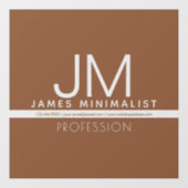 Modern minimalistisch ontwerp | Bruin en transpara Raamsticker (Vel)