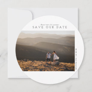 Modern minimalistisch Onze datumfotokaart opslaa Save The Date