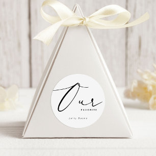 Modern minimalistisch onze favoriete favoriet rond ronde sticker