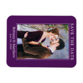 Modern minimalistisch Paars sparen de Datum Magneet (Horizontaal)