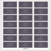 Modern minimalistisch | Paarse gastAdresetiketten Sticker (Vel)