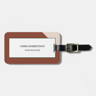 Modern minimalistisch plein bagagelabel