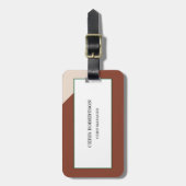 Modern minimalistisch plein bagagelabel (Voorkant verticaal)