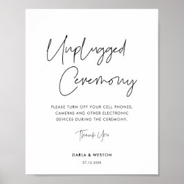 Modern minimalistisch poster voor niet-aangesloten