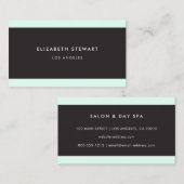 Modern minimalistisch Professional Black, wit groe Visitekaartje (Voorkant / Achterkant)