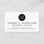 Modern Minimalistisch Professioneel Bedrijf Logo Visitekaartje (Voorkant)