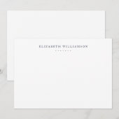 Modern minimalistisch professioneel denim Blue Notitiekaartje (Voorkant / Achterkant)