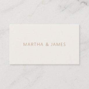 Modern minimalistisch professioneel elegant ivoorg visitekaartje