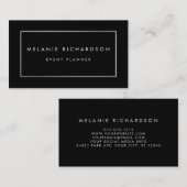 Modern minimalistisch professioneel elegant Silver Visitekaartje (Voorkant / Achterkant)