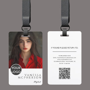 Modern Minimalistisch Professioneel Foto Logo QR Badge