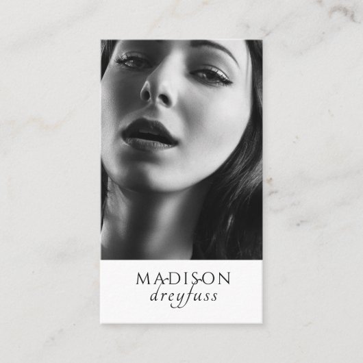 Modern minimalistisch professioneel foto Visitekaa Visitekaartje (Voorkant)