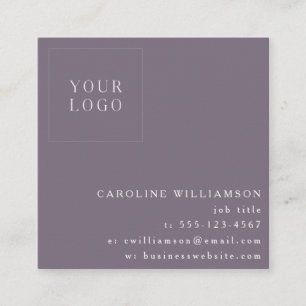 Modern Minimalistisch Professioneel Logo Pr Plum P Vierkante Visitekaartje