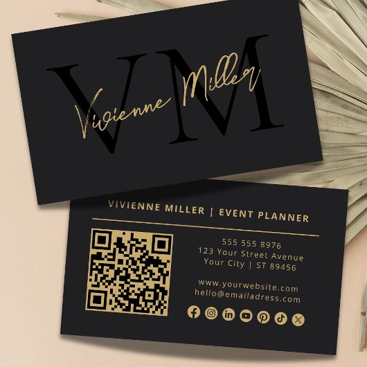 Modern minimalistisch professioneel marketingmonog visitekaartje