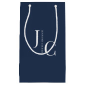 Modern minimalistisch professioneel monogram marin klein cadeauzakje (Voorkant)
