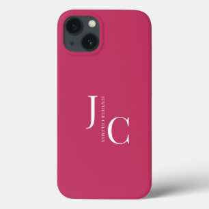 Modern minimalistisch professioneel monogram warm iPhone 13 hoesje