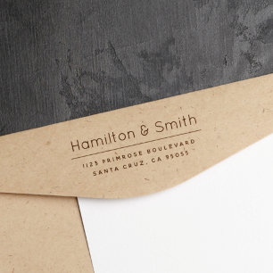 Modern minimalistisch professioneel retouradres 	rubberstempel