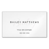 Modern minimalistisch professioneel script Elegant Magnetisch Visitekaartje (Voorkant)
