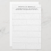 Modern minimalistisch professioneel wandontwerp briefpapier (Voorkant / Achterkant)