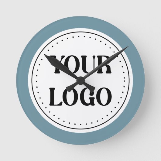 Modern Minimalistisch Professioneel Zwart Ronde Klok (Voorkant)