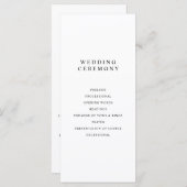 Modern minimalistisch programma voor zwart-witbrui (Voorkant / Achterkant)