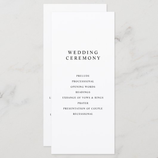 Modern minimalistisch programma voor zwart-witbrui (Voorkant / Achterkant)