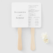 Modern minimalistisch programma voor zwart-witbrui handwaaier (Voorkant en achterkant)