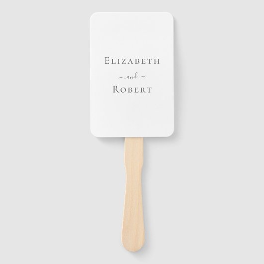 Modern minimalistisch programma voor zwart-witbrui handwaaier (Voorkant)