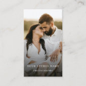 Modern minimalistisch QR Code Photo Visitekaartje (Voorkant)