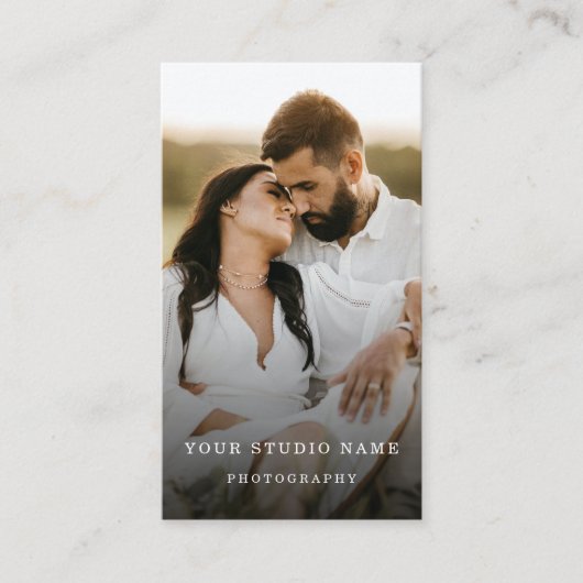 Modern minimalistisch QR Code Photo Visitekaartje (Voorkant)