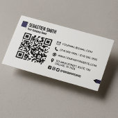 Modern minimalistisch QR-code Visitekaartje - Wit